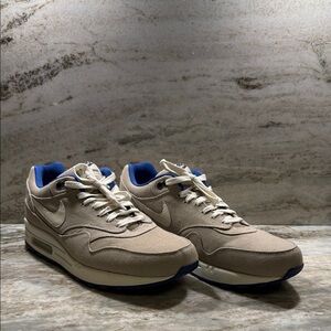 Nike Air Max 1 Premium Classic Stone Men's Denim Sneakers US 11, UK 10, EUR 45